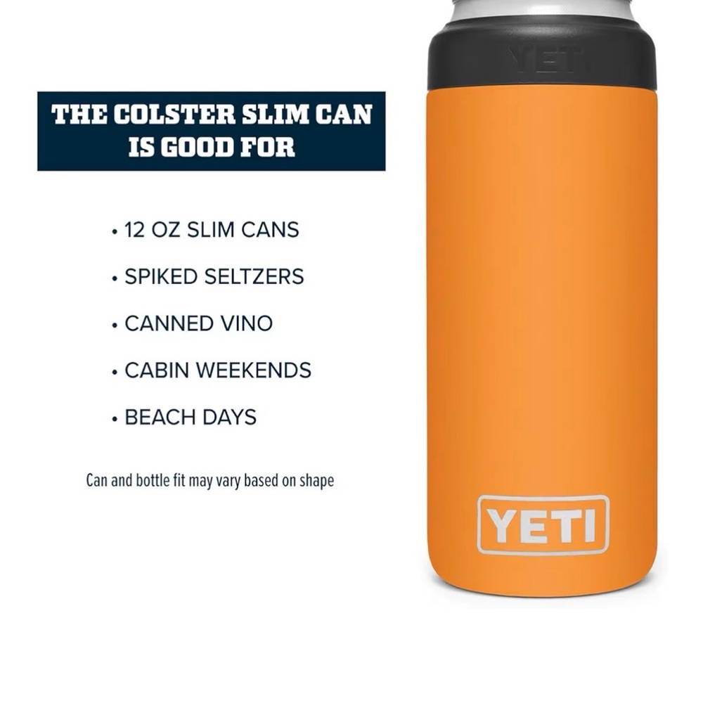 Yeti King Crab Orange Slim Can Cooler